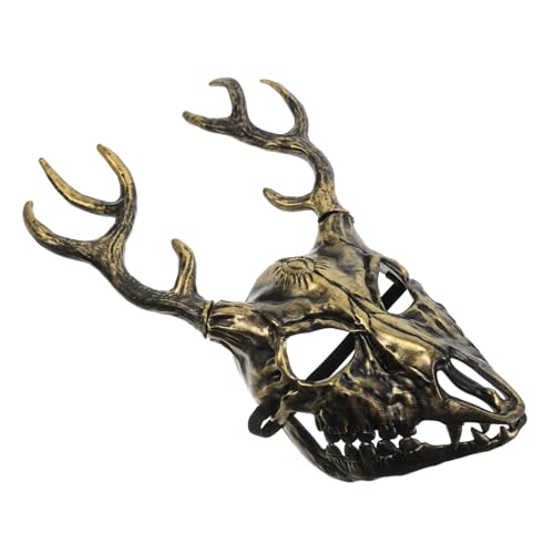 Vaguelly Realistische Hirschgeweih Halbgesichtsmaske aus Atmungsaktivem Material Komfortabel und Abnehmbar für Halloween Cosplay Party und Rollenspiel Einzigartiges Design als Hirsch Kostüm Vaguelly Realistische Hirschgeweih Halbgesichtsmaske aus Atmungsaktivem Material Komfortabel und Abnehmbar für Halloween Cosplay Party und Rollenspiel Einzigartiges Design als Hirsch Kostüm von Vaguelly