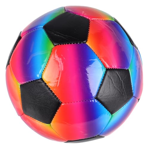 Vaguelly Regenbogenfußball Fußbälle Bunt 21,5 cm Großer Fußball Fußbälle 21,5cm Fußball 21,5cm Kleiner Fußball Wählen Sie Fußballgröße 5 Fußball Ball Roter Fußball Bunter Fußball PVC von Vaguelly