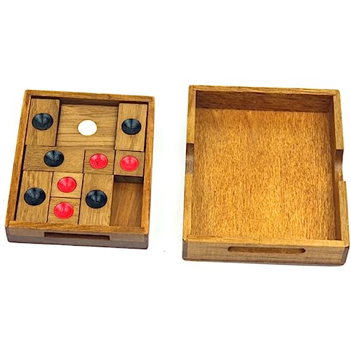 Vaguelly Pädagogisches Kinder-Set Aus Holz Brettspiel Mit Runden Punkten Spiel Für Kinder Schachbrett Aus Holz von Vaguelly