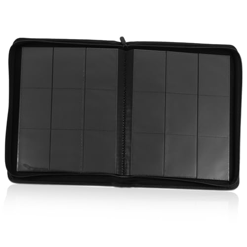 Vaguelly PU Sammelkarten Album Schwarzes Trading Card Holder Mit 10 Seiten Und 9 Fächern Für Karten PVC Schutz Organizer Für Sammelkarten Kartenhüllen Und Displays Für MTG Und von Vaguelly