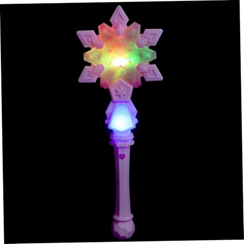 Vaguelly Schneeflocke Prinzessin Spielzeug Halloween Glow Stick Weihnachten für Jungen und Mädchen Rolle Spielen Fee Stick Zubehör von Vaguelly