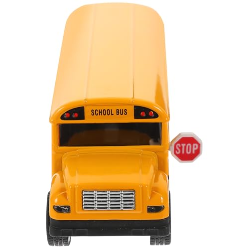 Vaguelly Schulbus-Modell für kinderspielzeug Schulbus Souvenir puppenwagen Autos Flugzeug Schulbus zieht Auto zurück Druckguss-Rückziehwagen Legierung Yellow von Vaguelly