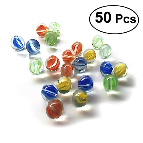 Vaguelly Set Mit 50 Shooter Murmeln Glas Shooter Glasmurmeln Katzenaugen Murmeln von Vaguelly