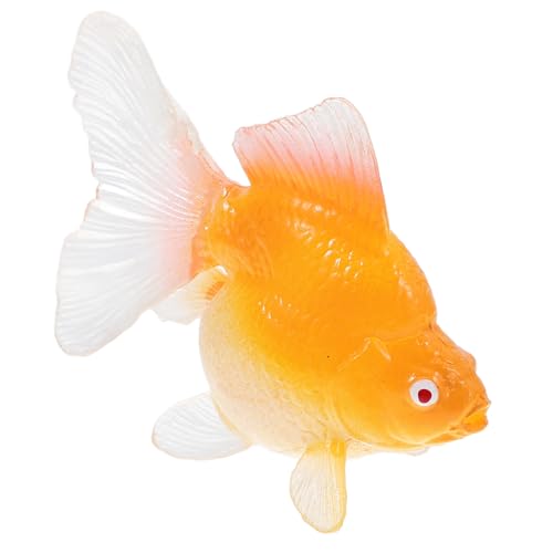 Vaguelly Simulation eines Goldfischspielzeugs Figur Meerestiere Mini-Goldfischfiguren Puppenhaus-Miniatur Kinder Kinder Spielzeug Figuren für draußen Statuen von Gartenfischen Abs von Vaguelly