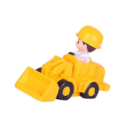 Vaguelly Simulations-Bulldozer Bagger Dessert Topper Tortenwagen Topper Junge Spielzeug kinder puppenwagen kinderspielzeug auto Kinder Bagger Spielzeug technische Lkw-Topper Harz Yellow von Vaguelly