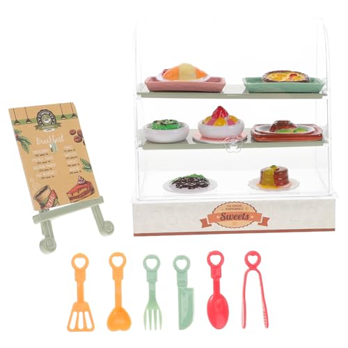 Vaguelly Simulationskuchenspielzeug Miniatur-bäckereischrank Puppenhaus-küchenmöbel Zubehör Für Puppenhäuser Miniatur-kuchenschrank Küchenzubehör Für Puppenstuben Mini-backschrank Plastik von Vaguelly