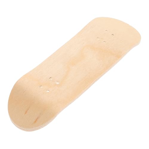 Vaguelly Skateboard-Zubehör Mini-Skateboard Mini-Fingerspielzeug Skatepark-Spielzeug Sammlergriffbretter Ahornholz Skateboard Deck Holzfarbenes Skateboard Deck Handbrett Teck-Deck Beige von Vaguelly