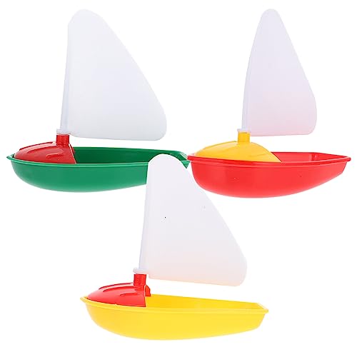 Vaguelly Spielzeugboot-Badespielzeug Mini-Segelboot Yacht Pool-Spielzeug Schnellboot Segelboot Badewanne Schwimmendes Spielzeug Für Kinder Lernspielzeug Schwimmbad-Spielzeug von Vaguelly