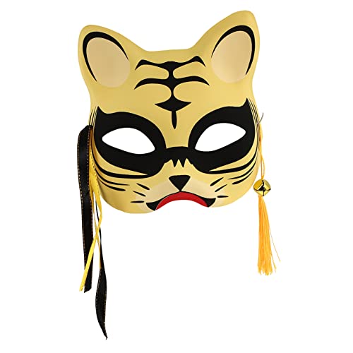 Vaguelly Tiger Maske halloween masken halloweenmaske halloween masks glowing mask lustige masken tierische Maskerade Wolfsmaske Halloween-Fuchs Cosplay-Maske Cosplay-Tigermaske Plastik von Vaguelly