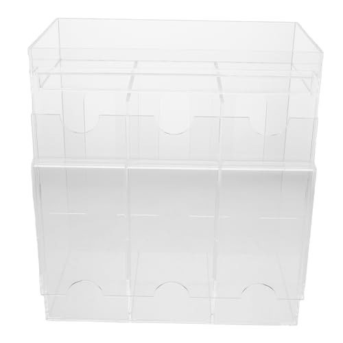 Vaguelly Transparenter Acryl Kartenhalter mit Mehrfachfächern Booster Card Dispenser und Organizer Stabile Aufbewahrungsbox für Trading Cards Visitenkarten und Sammelkarten Vaguelly Transparenter Acryl Kartenhalter mit Mehrfachfächern Booster Card Dispenser und Organizer Stabile Aufbewahrungsbox für Trading Cards Visitenkarten und Sammelkarten von Vaguelly