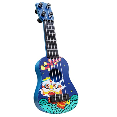 Vaguelly Ukulele Spielset Für Kinder Lustige Kindergitarre Miniatur Gitarre Fotografie Requisiten Gitarrenmodell Desktop-Mini-Gitarre Fotografie Requisiten Gitarrendekor Puppenspielsets Abs von Vaguelly