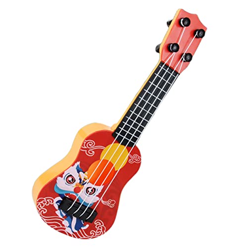 Vaguelly Ukulele kindergitarre Gitarre spielsachen Desktop- Spielzeuggitarre für Kleinkinder Miniaturspielzeug Fotografie Requisiten Gitarrenmodell Abs rot von Vaguelly