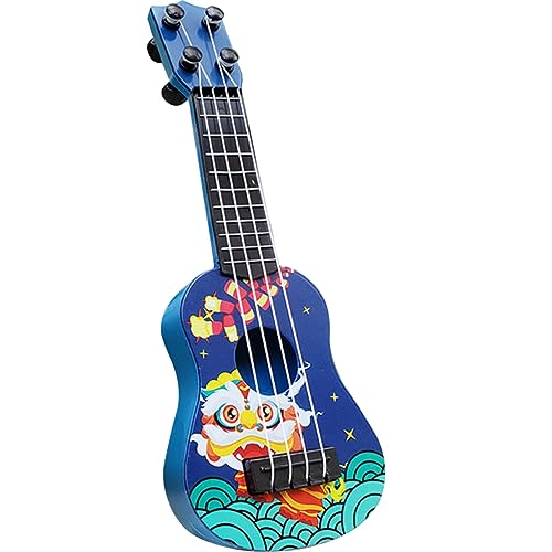 Vaguelly Ukulele kinderinstrumente musikinstrumente Desktop-Gitarre Praktische Miniaturgitarrenmodelle bläulich tragbar Auto Desktop-Mini-Gitarre dekoratives Gitarrendekor Abs Blue von Vaguelly