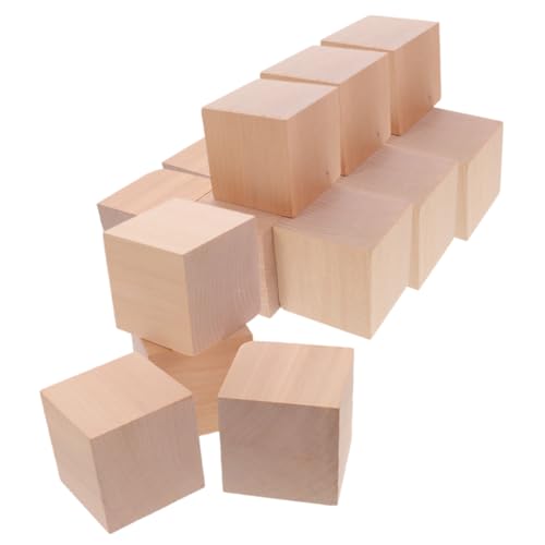 Vaguelly Unbehandelte Holzbauklötze 3cm Würfel Für Bauset Für Kreatives DIY Holzklötze Zum Basteln Und Lernen Unbehandelte Holzklötze Für Handwerk von Vaguelly