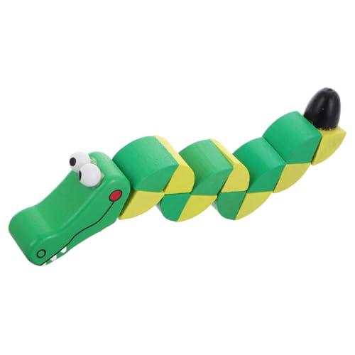 Vaguelly Verdrehte Krokodil-Bausteine Kinder Holzpuzzle kinderentwicklung Spielzeug für Kleinkinder Kleinkind Spielzeug Design-Puzzle in Alligatorform raffinierte Alligatorblöcke von Vaguelly