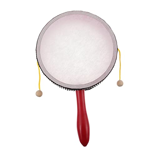 Vaguelly Wellentrommel musikalische rasseln Kleinkind Percussion -Affen-Trommel Shaker-Spielzeug für Kinder spielzeuge Schlaginstrument Handglockenspielzeug Kindergeschenk Holz rot von Vaguelly