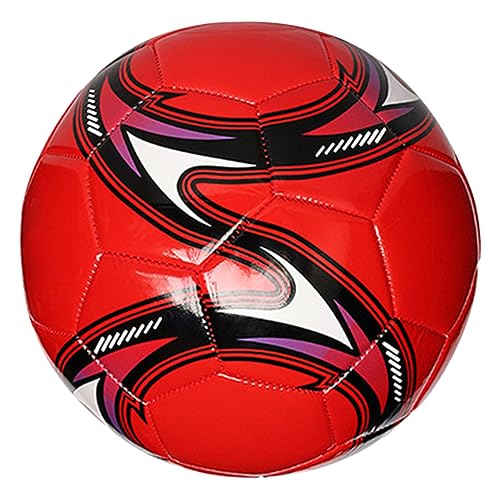 Vaguelly fußball kinderfußball Training Fussball Football Fussball Training tragbar Sport Wählen Sie Fußballgröße 5 Fußball 5 Fußball für Fußbälle PVC rot von Vaguelly