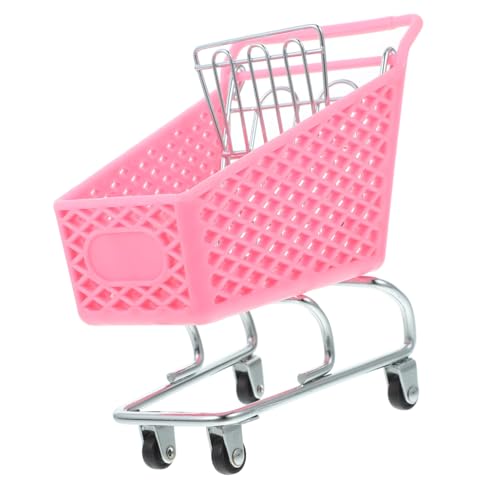 Warenkorb kleine Trolley-Spielzeuge Kinderwagen Organizer Mini-Trolley- Abs Mini einkaufswagen ablagekörbe Handy Aufbewahrung Metallhandwerk kreatives Eisenhandwerk Vaguelly von Vaguelly