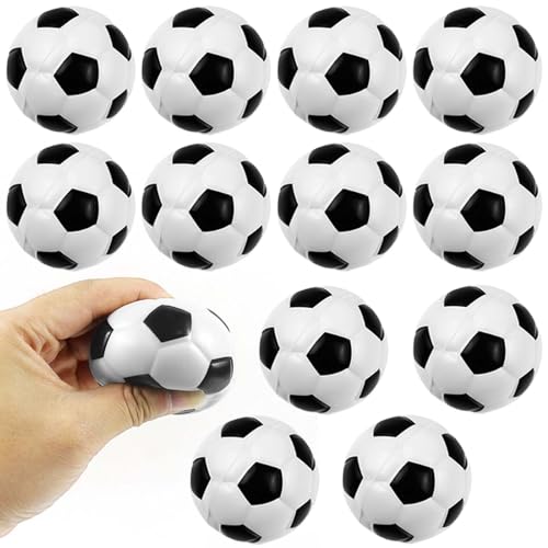 Vaileal 12 Stück Mini Fußball: 5 cm Mini Sportbälle, Schaumstoffbälle, Fussball Klein, Antistressball, Stressball Kinder, Softball Fußball für Fußball Party, Kinder und Erwachsene Spielen Trainieren von Vaileal