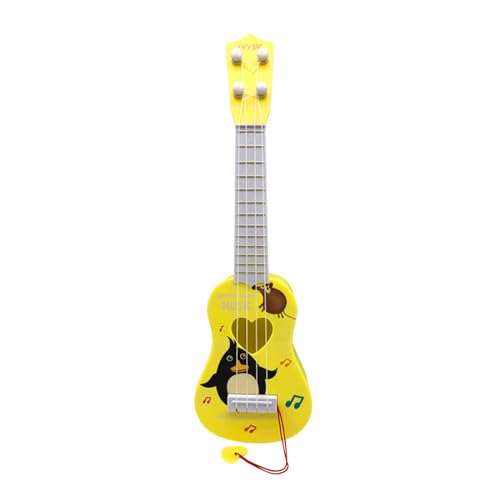 32cm Gitarrenspielzeug für Kinder, Ukulelenmusikinstrument mit Plektren und 4 Verstellbaren Saiten für Die Frühere Musikalische Erziehung Von Kindern Geburtstagsgeschenke (Pinguin) von Valicaer