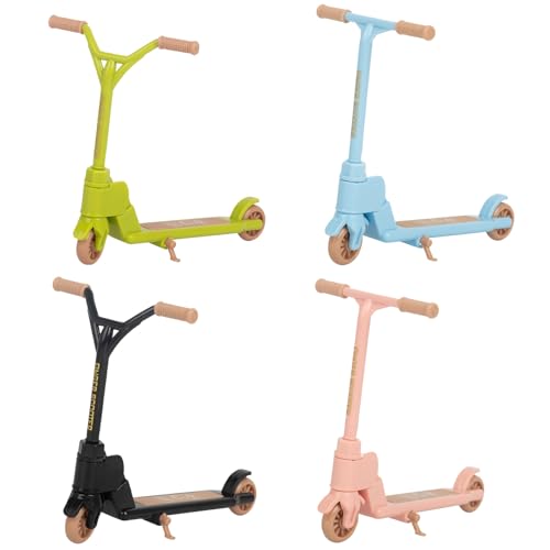 Valicaer Finger Scooters Fingerskateboard,4Pcs Mini Roller Finger Spielzeug Finger Tech Skateboard Faltbar Hand Skateboard Finger Skateboards für Kinder Mehrfarbig Fingerboard von Valicaer