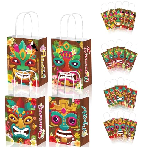 Valicaer Partygeschenke Tüten 12 Stück Geschenktüte Urlaub Party Leckerli Tüten Aloha Thematische Party Geschenke Taschen Sommer-Party-Bevorzugungstüten Sommer Goodie Bags für Strand Party Zubehör von Valicaer