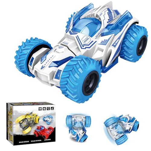 Valicaer Spielzeugauto,Rotierendes Stuntauto,Geländewagen mit Trägheitsantrieb und 360°-Drehung, Pädagogisches Spielzeug als Geburtstagsgeschenk für Kinder ab 3 Jahren (Blau) von Valicaer