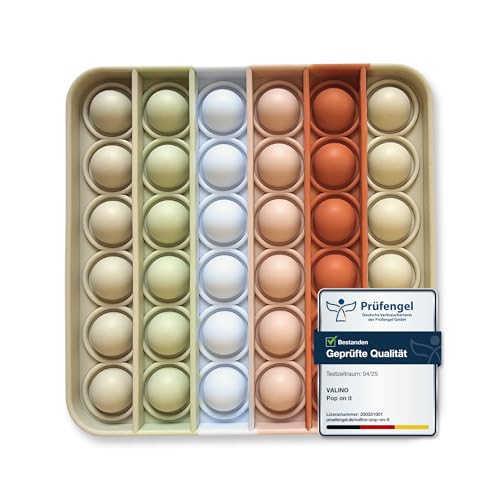 Pop-It Spielzeug Pastellfarben | Wasserfeste Bubble Fidget Toys für Kinder | Sensorik Spielzeug aus hochwertigem Silikon (Quadrat - BPA Frei) Pop-It Spielzeug Pastellfarben | Wasserfeste Bubble Fidget Toys für Kinder | Sensorik Spielzeug aus hochwertigem Silikon (Quadrat - BPA Frei) von Valino