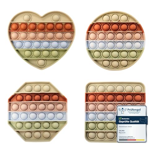 PopIt Spielzeug für Kinder I Pop Bubble Pastellfarben 4er Geschenk Set I Wasserfeste Fidget Toys I Poppets aus hochwertigem Silikon I Anti Stress Spielzeug PopIt Spielzeug für Kinder I Pop Bubble Pastellfarben 4er Geschenk Set I Wasserfeste Fidget Toys I Poppets aus hochwertigem Silikon I Anti Stress Spielzeug von Valino