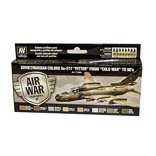 Vallejo 071604 AV Model Air Set-Soviet Su-7/17 Fitter to 80's Modellbaufarbe, Farbig, 17 ml von Vallejo