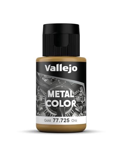 Acrylfarben Vallejo VJ77725 32 ml Metallfarbe — Gold (Verpackung kann variieren) von Vallejo