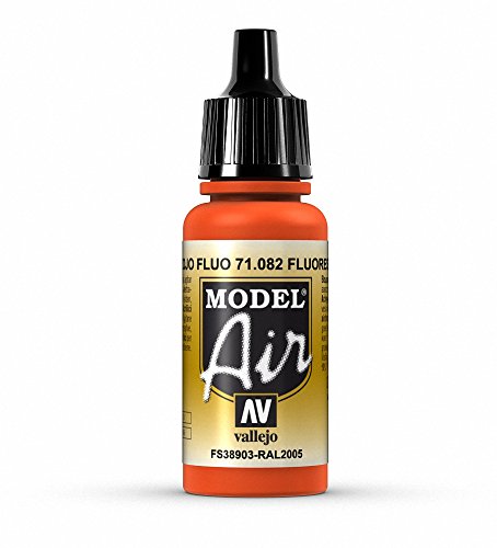 Vallejo Model Air Acrylfarbe, 17 ml Fluoreszierendes Rot von Vallejo