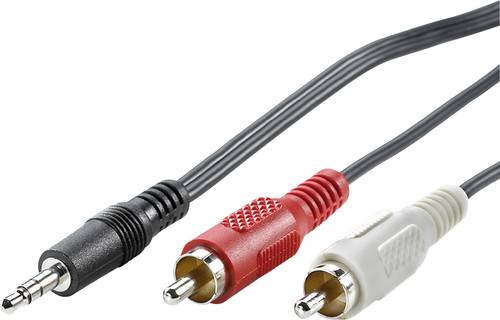 Value 11.99.4341 Klinke Audio Anschlusskabel [1x Klinkenstecker 3.5mm - 2x Cinch-Stecker] 1.50m Schw von Value