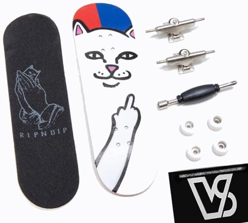 RIP N DIP Lord Nermal Fingerboard Komplettboard Montage Set (red Blue) + Vamos Sticker von Vamos Skate Co.