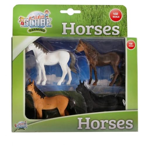 Kids Globe Van Manen Farming Horses (4 Assorted Designs, Scale 1:32) - 570199,Assorted,White von Kids Globe