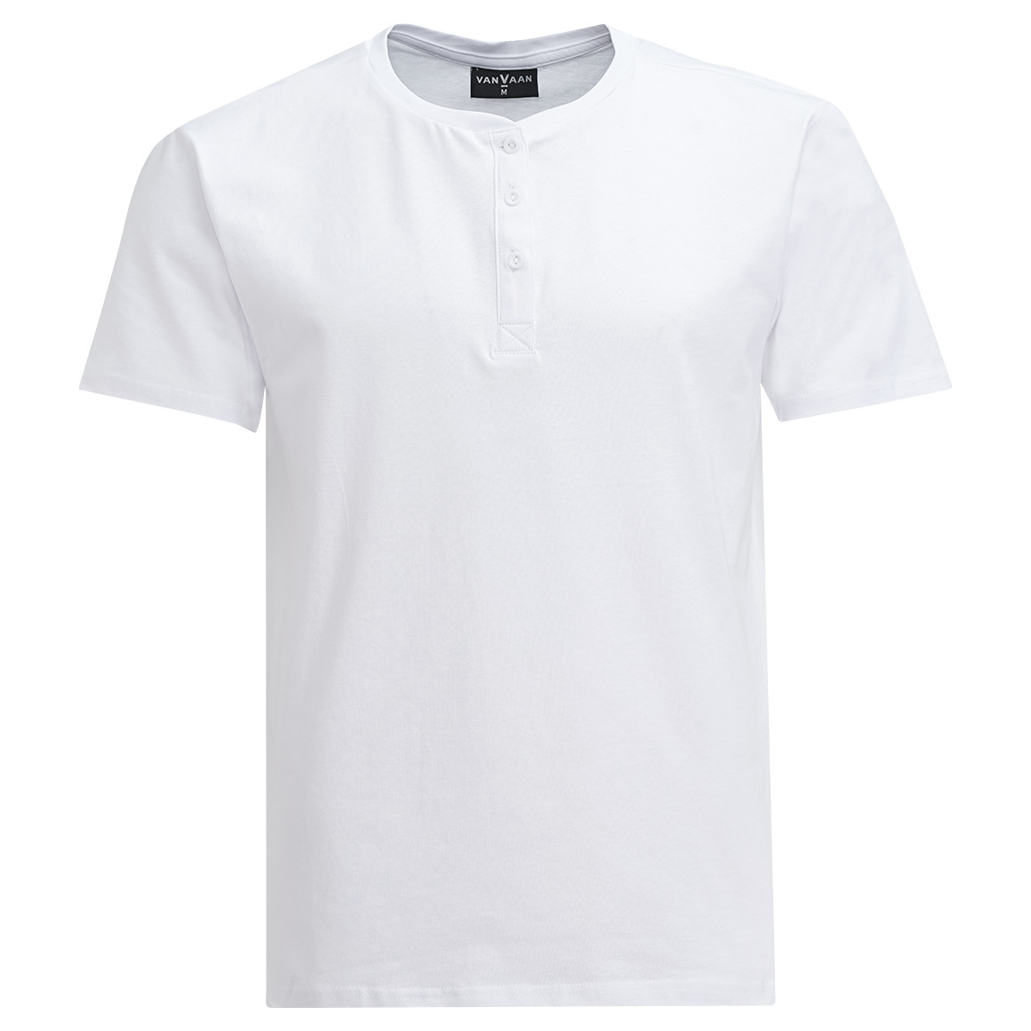 Herren T-Shirt mit Serafino-Ausschnitt von VanVaan