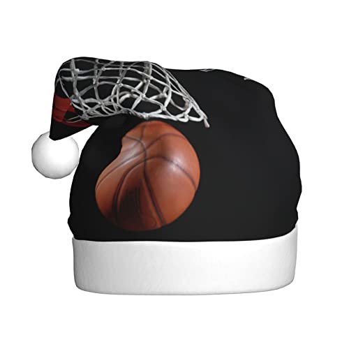 Vanani Basketball-Weihnachtsmütze, Unisex, Plüsch, bequem, Weihnachtsfeier-Hüte, Neujahrs-Partydekorationen von Vanani