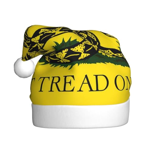 Vanani Dont Tread On Me Weihnachtsmütze, Unisex, Plüsch, bequeme Weihnachtsfeierhüte, Neujahrs-Partydekorationen von Vanani