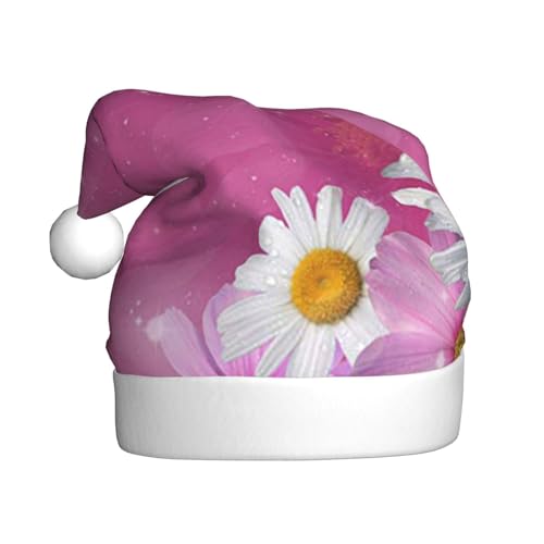 Vanani Schöne Blumen Weihnachtsmütze, Unisex, Plüsch, bequeme Weihnachtsfeierhüte, Neujahrs-Partydekorationen von Vanani