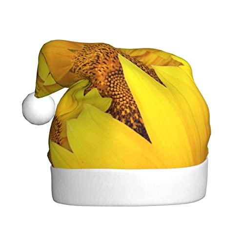 Vanani Sonnenblumen-Weihnachtsmütze, Unisex, Plüsch, bequeme Weihnachtsfeier-Hüte, Neujahrs-Partydekorationen von Vanani