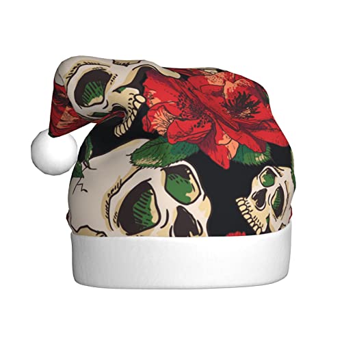 Vanani Weihnachtsmütze, Totenkopf, roserot, Unisex, Plüsch, bequem, Weihnachtsfeierhüte, Neujahrsfeier-Dekorationen von Vanani