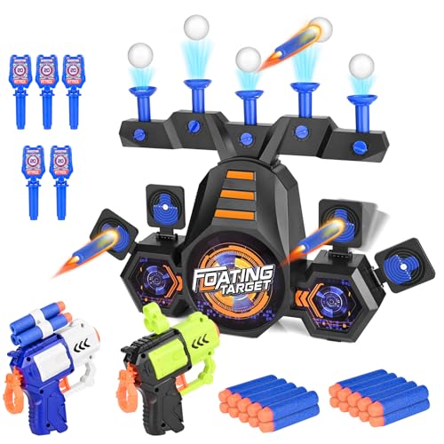 Spielzeug Pistole für Nerf Gun Zielscheibe, Vankarr Kinder Schießspiel-Spielzeugset mit Schwebeball-Zielmodus & 9 Ziele, Geschenk für Jungen Mädchen Ab 6 7 8 9 10 11 12 Jahre von Vankarr