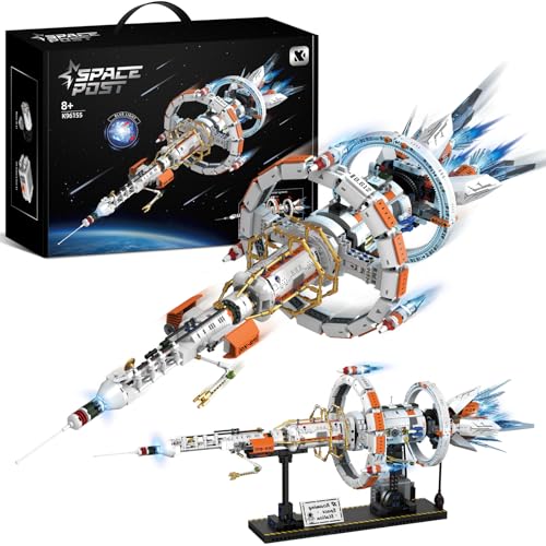 Vankarr Technik Raumstation Baustein-Set 1583 Stück, Weltraumrakete Bauspielzeug Sets Space Spielzeug Geschenke für Kinder 8+ Jungen Mädchen Teen Erwachsene von Vankarr