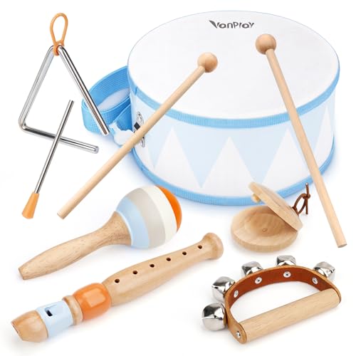 Musikinstrumente Kinder Trommel 6 in 1 Holzspielzeug Trompete Kindertrommel Montessori Spielzeug Baby Geschenk 2 3 4 Jahr Junge Mädchen Musikinstrumente Kinder Trommel 6 in 1 Holzspielzeug Trompete Kindertrommel Montessori Spielzeug Baby Geschenk 2 3 4 Jahr Junge Mädchen von Vanplay