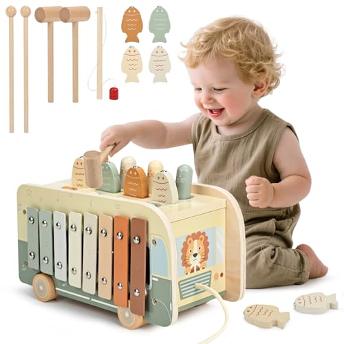 Vanplay Montessori Spielzeug ab 1 Jahr, 7 in 1 Hammerspiel Angelspiel Magnet Holzspielzeug Motorikspielzeug, Xylophon Kinder 1 Jahr, Geschenk Kinderspielzeug ab 1 2 3 Jahre Mädchen Junge Vanplay Montessori Spielzeug ab 1 Jahr, 7 in 1 Hammerspiel Angelspiel Magnet Holzspielzeug Motorikspielzeug, Xylophon Kinder 1 Jahr, Geschenk Kinderspielzeug ab 1 2 3 Jahre Mädchen Junge von Vanplay