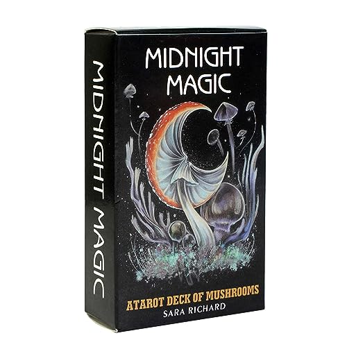 78 TAPO Tarotkarten, Having Midnight Magic Deck, Spirit Oracle Deck, Mythic Goddess Orakel Deck, Mystical Realm Deck, Crystal Magic Cards, für Crystal Magic Tarot Casual Games Cards (Midnight Magic) von Vansza