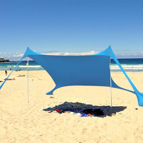 Strandzelt UV-Schutz, 210X150X170 cm Sonnensegel Strand Strandmuschel Sonnenschutz Strand Schattensegel Für Draußen Strandzelt Sonnensegel Strand Schatten Zelt Sonnensegel Sun Shelter UV-Schutz von Varatiktok