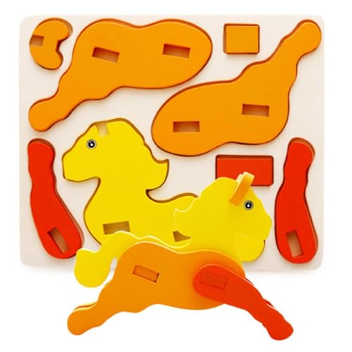 Varatiktok Tierpuzzle,Tierpuzzle,Lernspielzeug aus Holz in Tierform | Weiche Vorschulpuzzles, Weihnachtspuzzle, Tierblockspielzeug, Wanddekoration, Geschenk für Kinder von Varatiktok