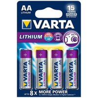 VARTA 06106 301 404 Lithium AA 4er-Blister von Varta