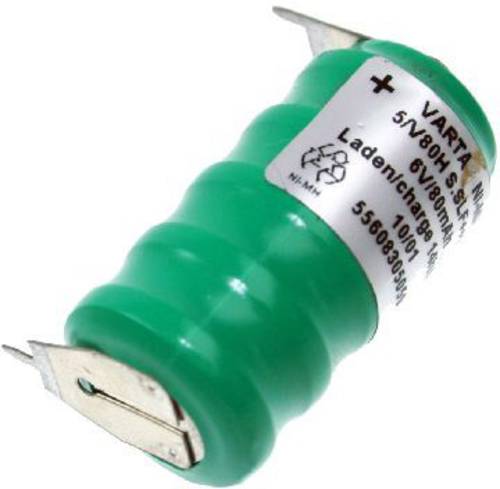 Varta V5/80H-SLF ++/- Knopfzellen-Akku 80H NiMH 80 mAh 6V 1St. von Varta